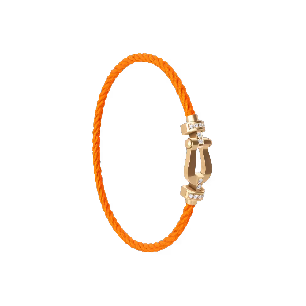 FORCE 10 BRACELET 18K YELLOW GOLD AND DIAMONDS MEDIUM MODEL