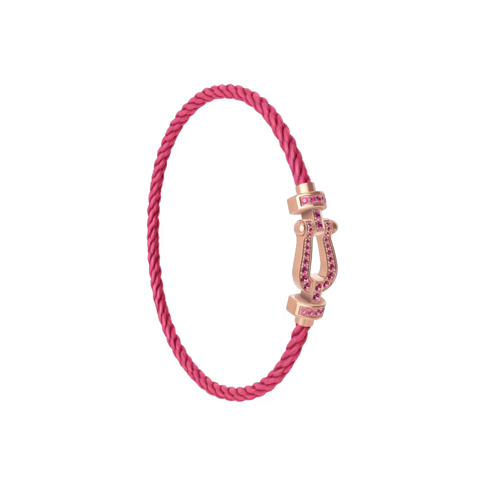 FORCE 10 BRACELET 18K PINK GOLD AND PINK SAPPHIRES MEDIUM MODEL
