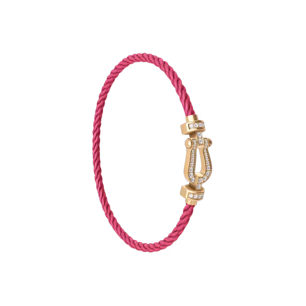 FORCE 10 BRACELET 18K YELLOW GOLD AND DIAMONDS MEDIUM MODEL