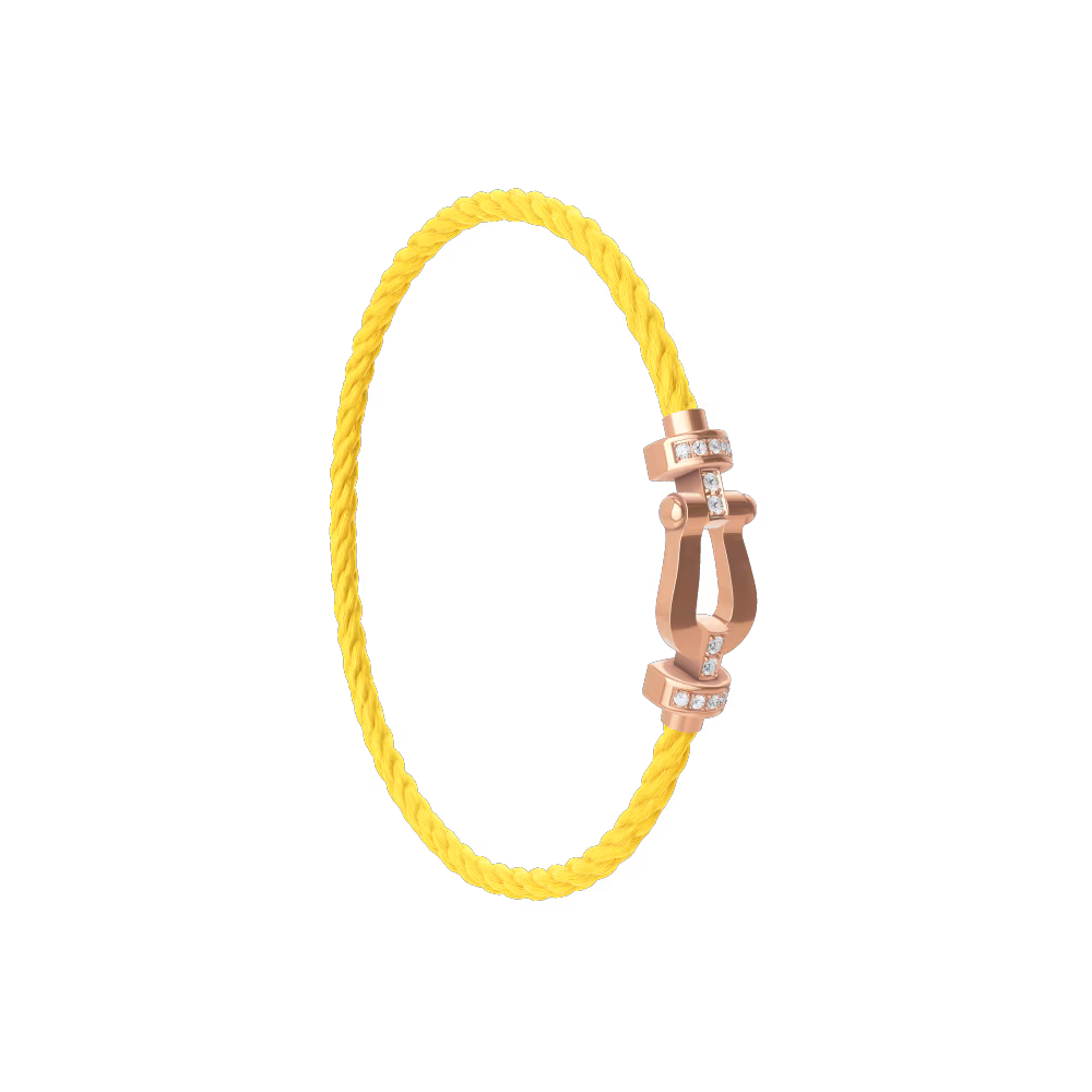 FORCE 10 BRACELET 18K PINK GOLD AND DIAMONDS MEDIUM MODEL