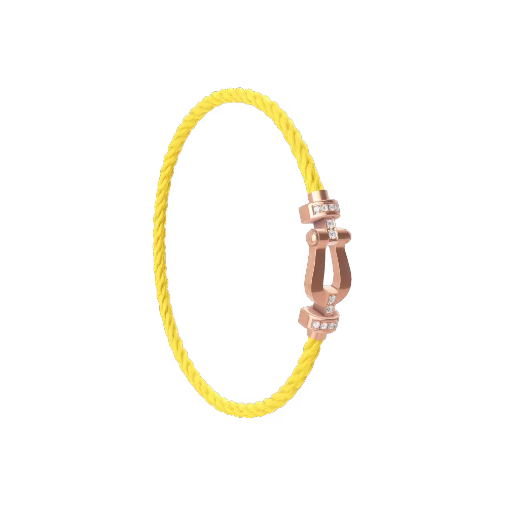 FORCE 10 BRACELET 18K PINK GOLD AND DIAMONDS MEDIUM MODEL
