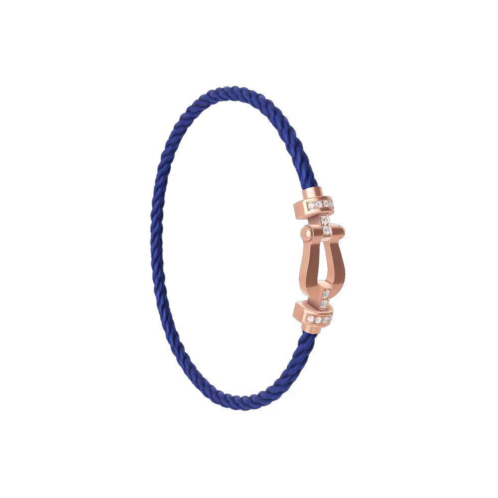 FORCE 10 BRACELET 18K PINK GOLD AND DIAMONDS MEDIUM MODEL