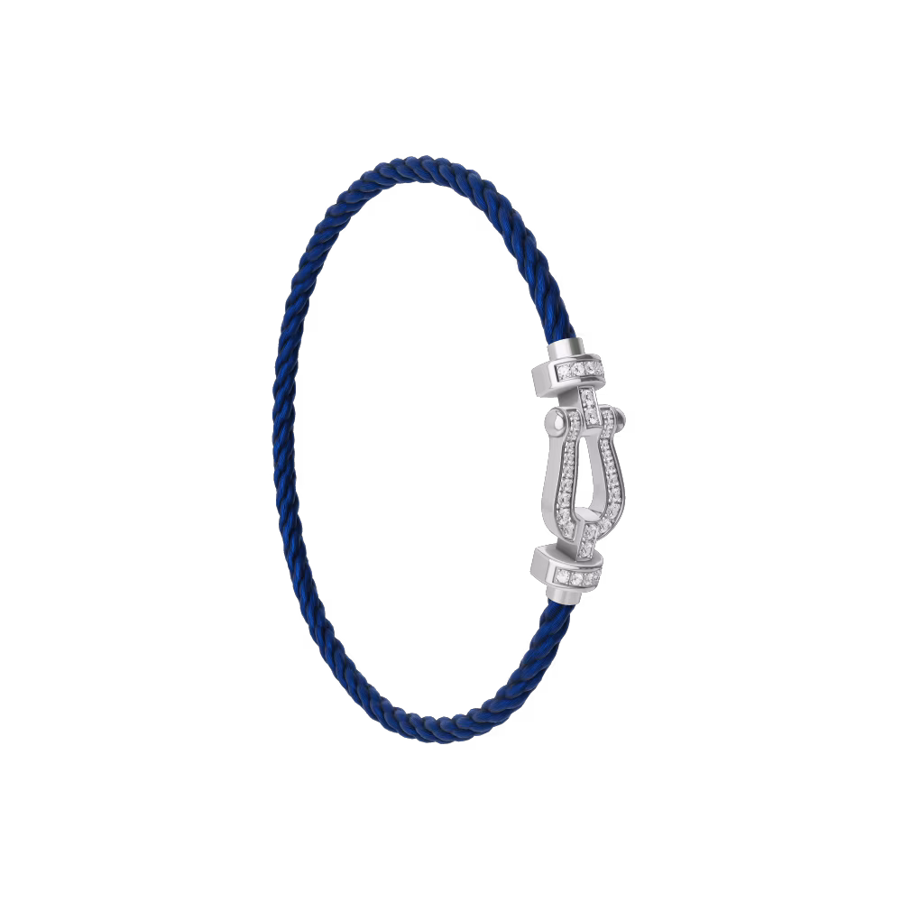 FORCE 10 BRACELET 18K WHITE GOLD AND DIAMONDS MEDIUM MODEL