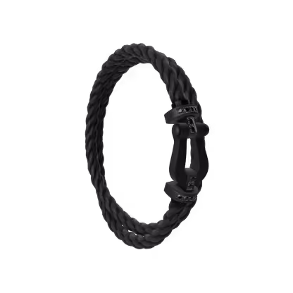FORCE 10 BRACELET BLACK TITANIUM AND BLACK DIAMONDS LARGE MODEL