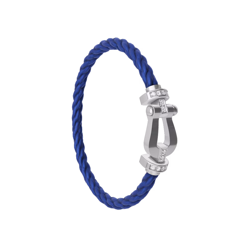 FORCE 10 BRACELET 18K WHITE GOLD AND DIAMONDS LARGE MODEL