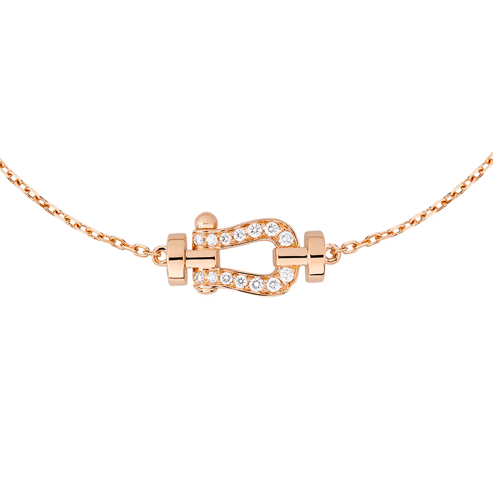 FORCE 10 BRACELET SMALL MODEL IN 18K PINK GOLD AND DIAMONDS