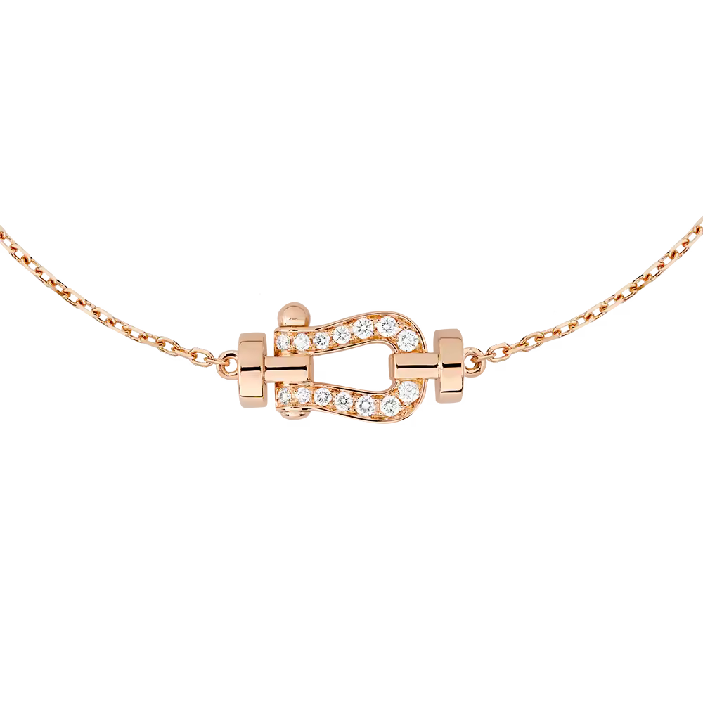 FORCE 10 BRACELET SMALL MODEL IN 18K PINK GOLD AND DIAMONDS