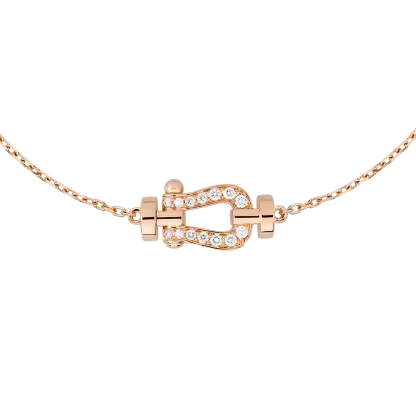 FORCE 10 BRACELET SMALL MODEL IN 18K PINK GOLD AND DIAMONDS