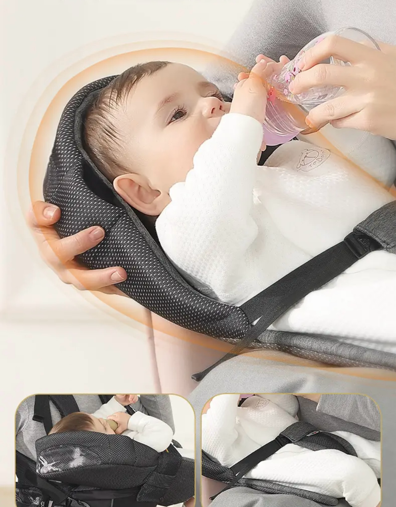 Dual-shoulder Horizontal Newborn Carrier with waist support