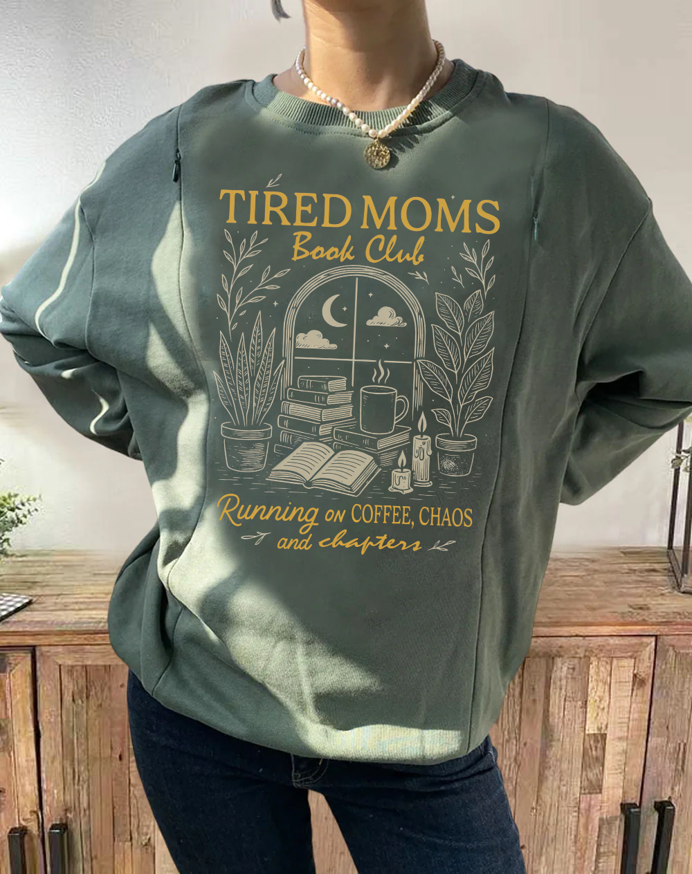 Tired Moms Book Club Nursing Top