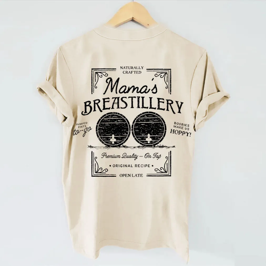 Mama‘s Breastillery Crewneck Nursing T-shirt-LullabMommy
