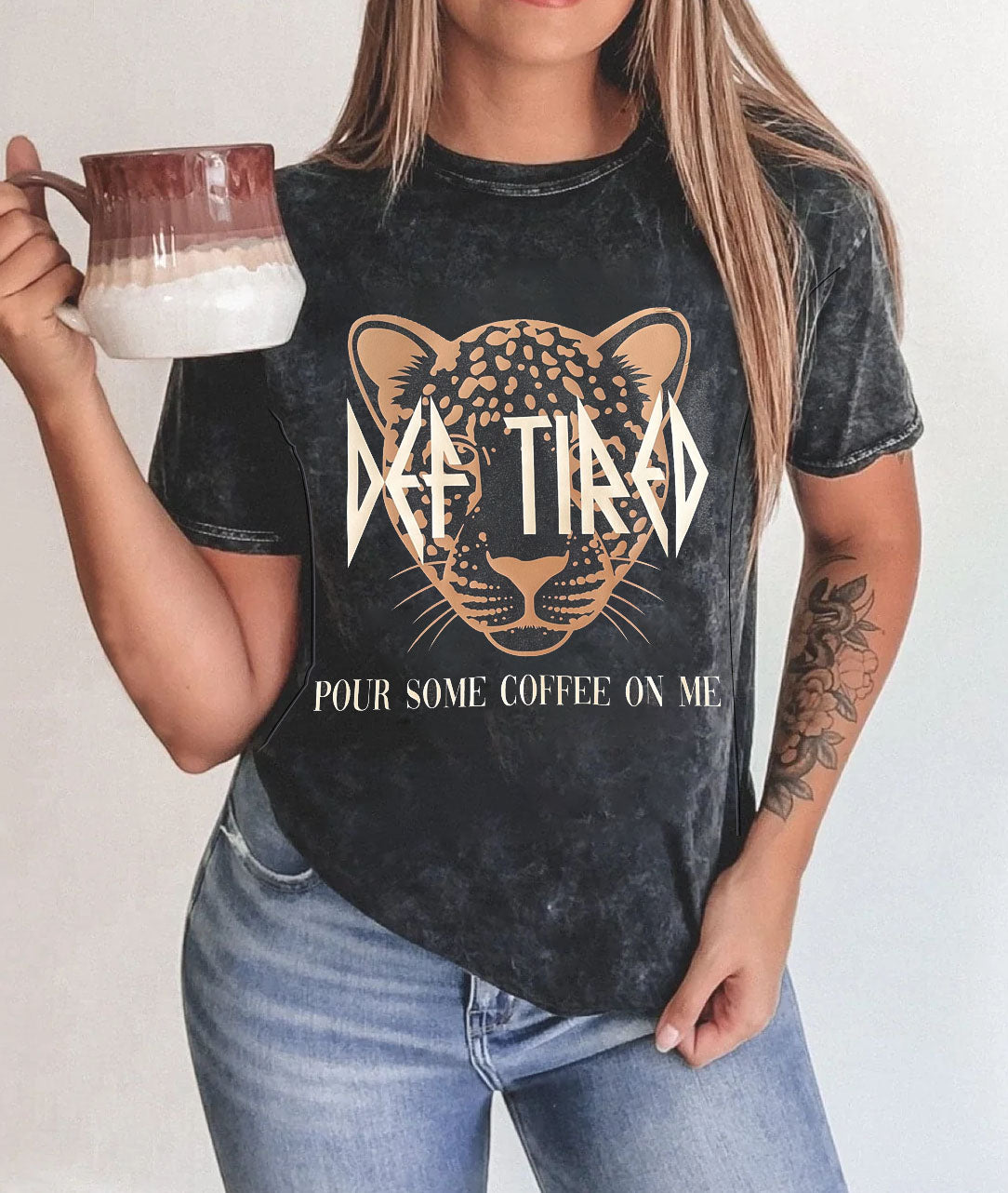 Def Tired Acid Wash Breastfeeding T-shirt-LullabMommy