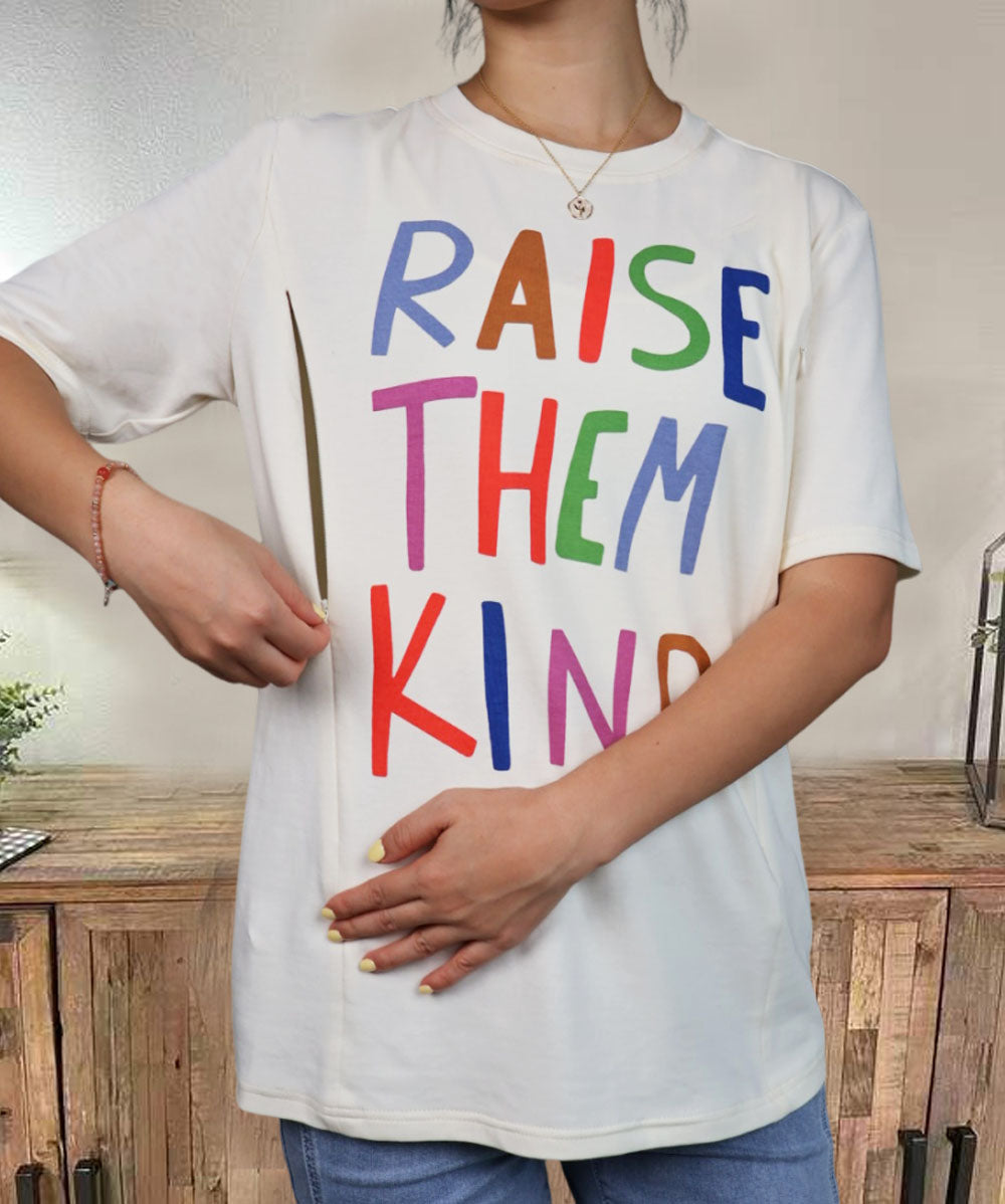 Raise Them Kind Nursing T-shirt-LullabMommy