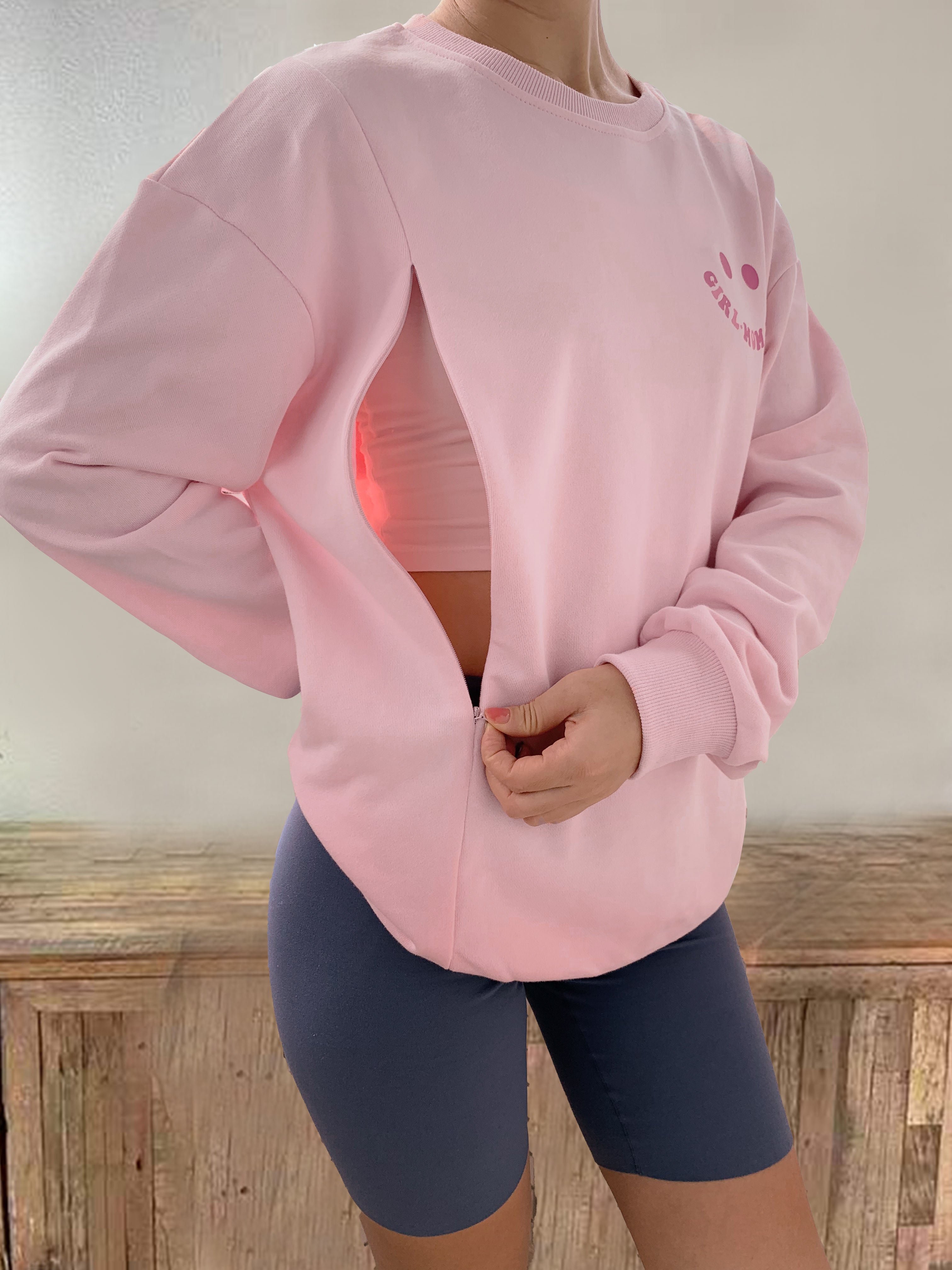 In My Girl Mom Era Breastfeeding Sweatshirt-LullabMommy