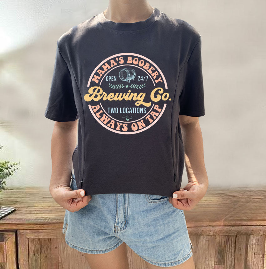 Mamas Boobery Colorful Breastfeeding T-shirt-LullabMommy