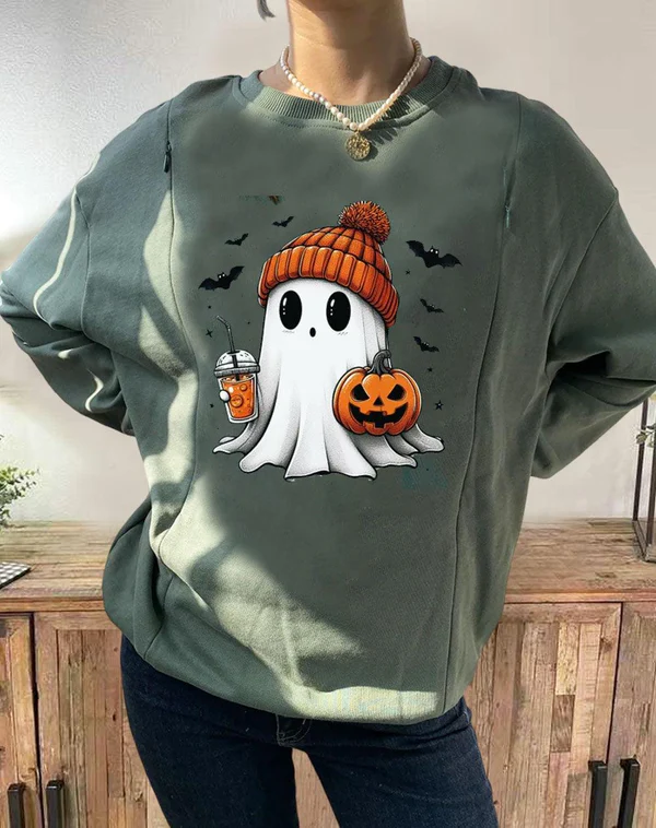 Halloween Ghost Nursing Sweatshirt-LullabMommy