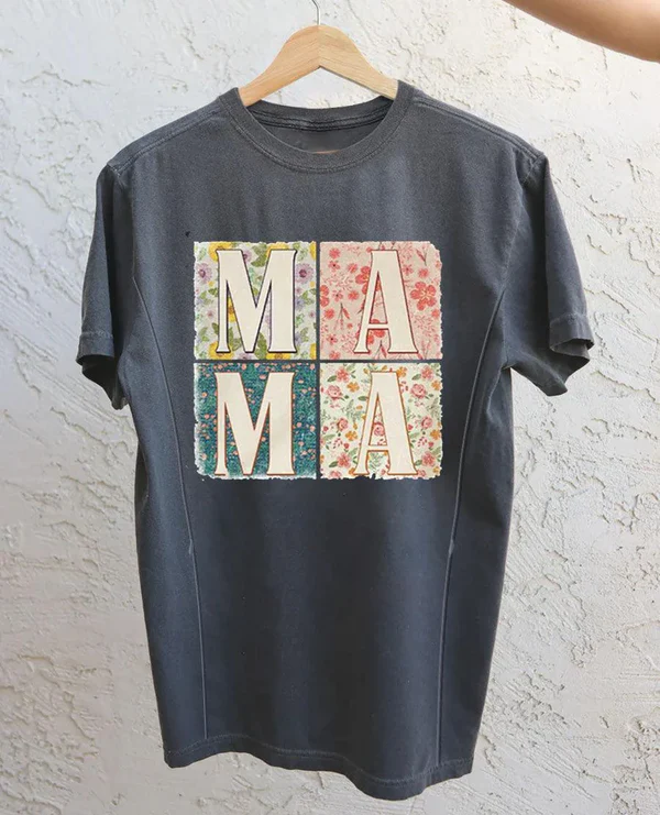 Funny Floral Mama Nursing T-shirt-LullabMommy