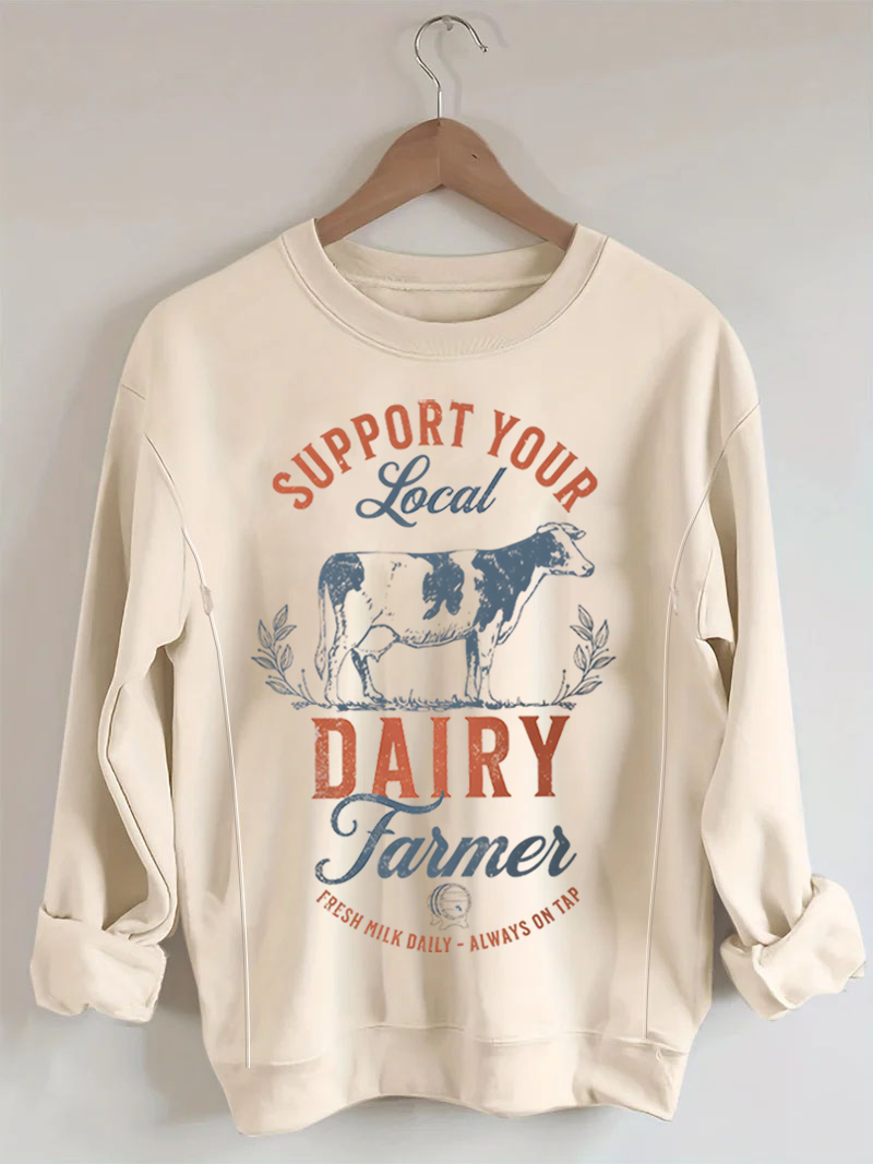 Support Your Local Farmer Breastfeeding Sweatshirt-LullabMommy