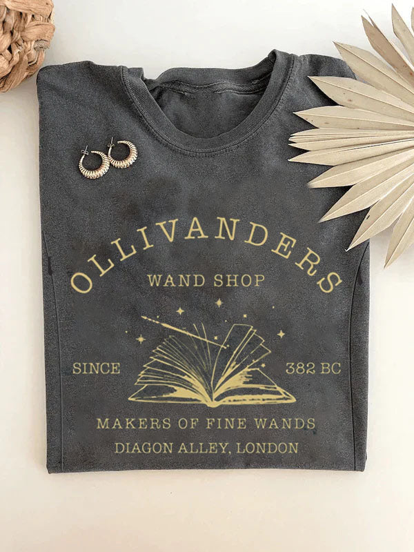 Ollivanders Wand Shop Nursing T-shirt-LullabMommy