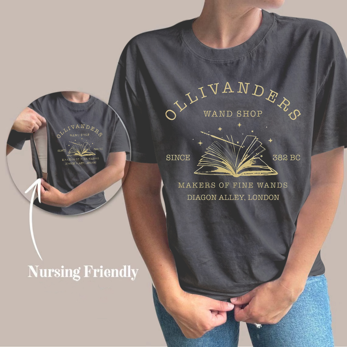 Ollivanders Wand Shop Nursing T-shirt