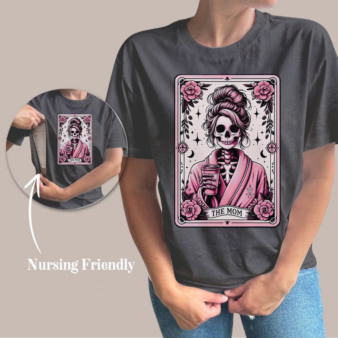 The Mom Tarot Card Nursing T-shirt