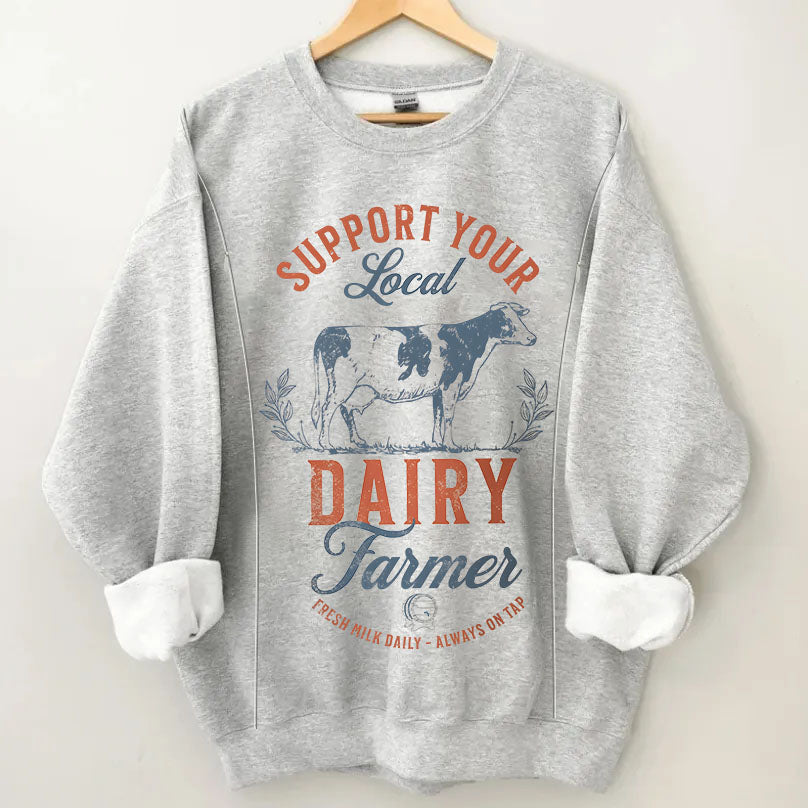Local Dairy Farmer Nursing Sweatshirt-LullabMommy