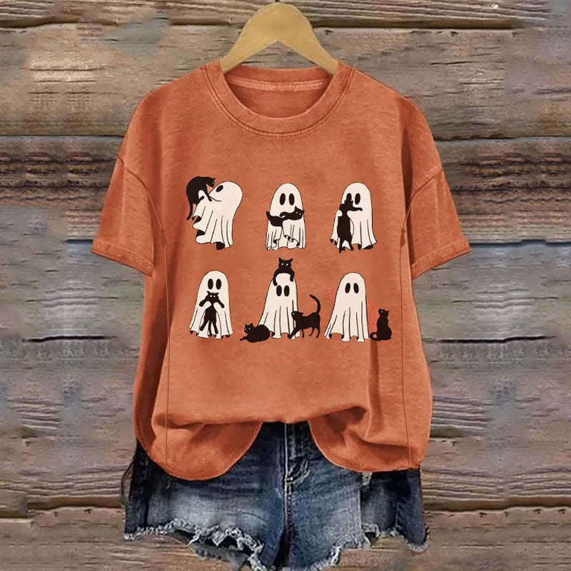 Cat Ghost Nursing T-shirt-LullabMommy