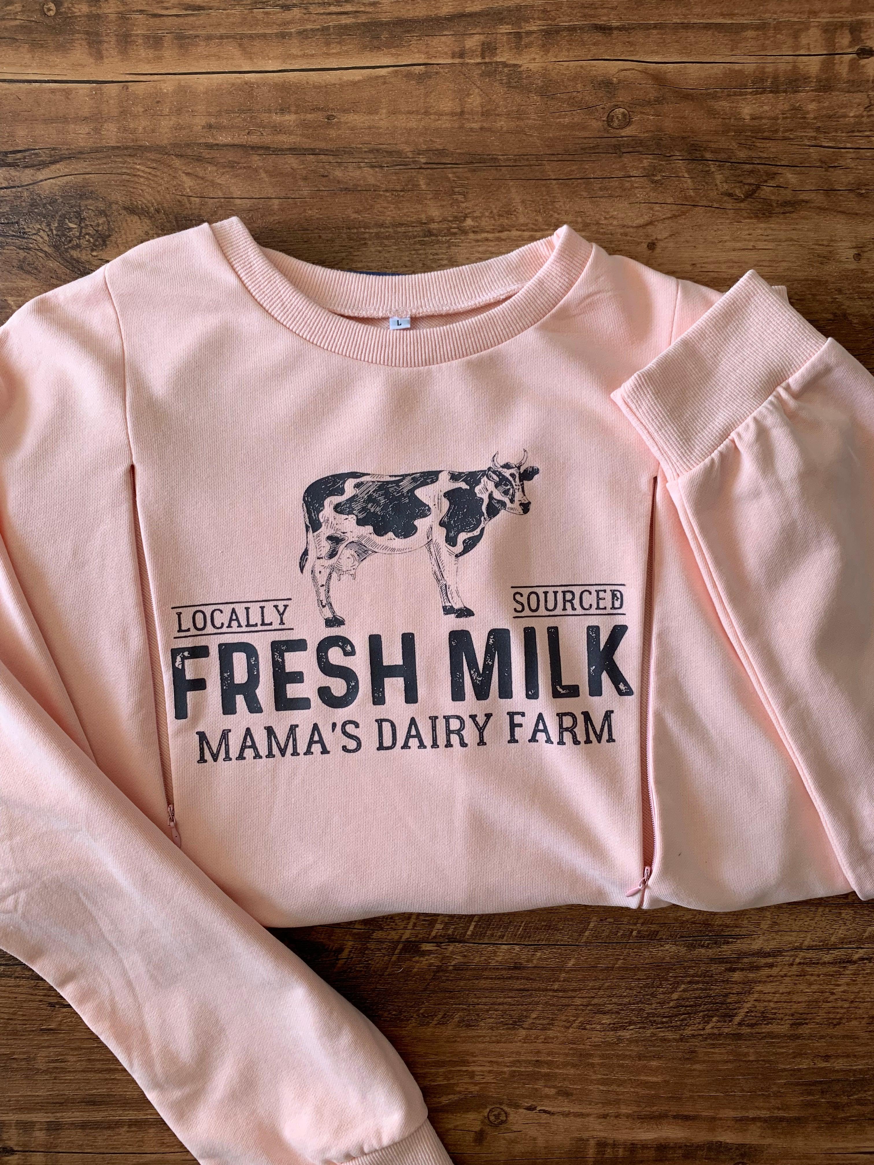 Eat Local Breastfeeding Nursing Friendly Sweatshirt-LullabMommy