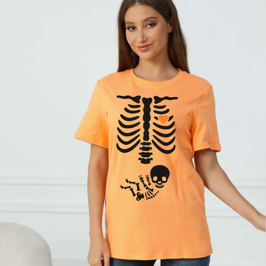 Halloween Skeleton Nursing T-shirt