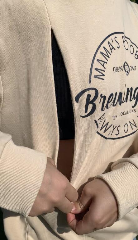Funny Breastfeeding Nursing Crewneck Sweatshirt-LullabMommy