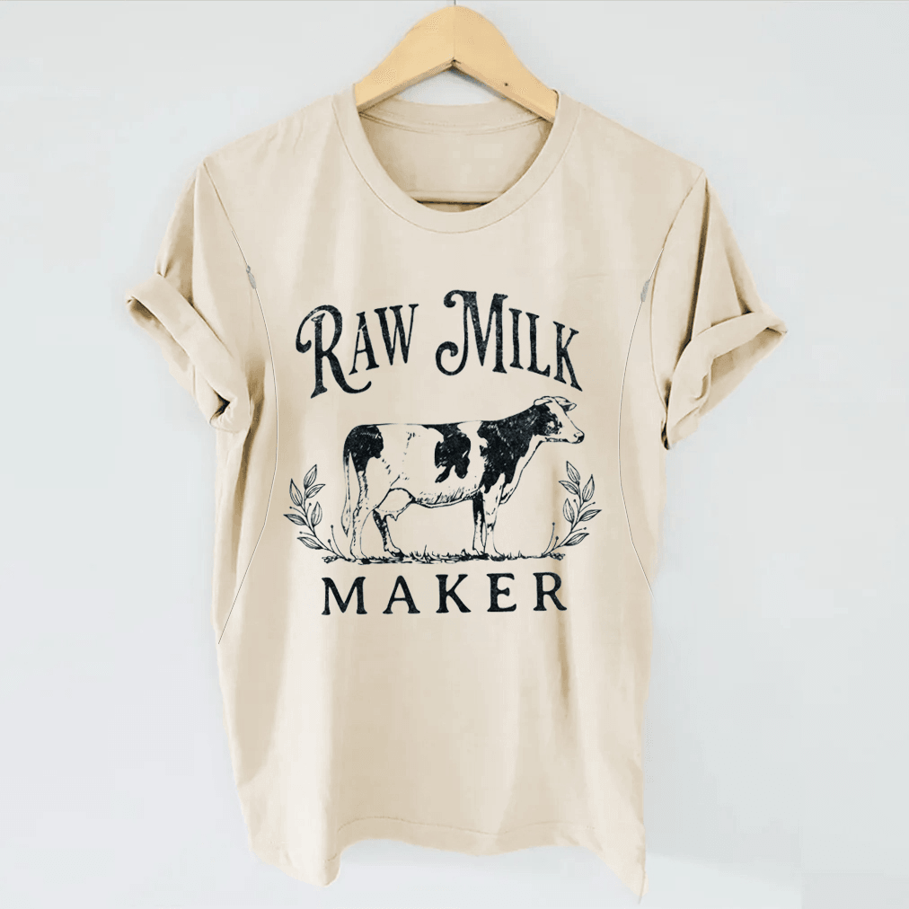 Funny Raw Milk Maker Breastfeeding T-shirt-LullabMommy