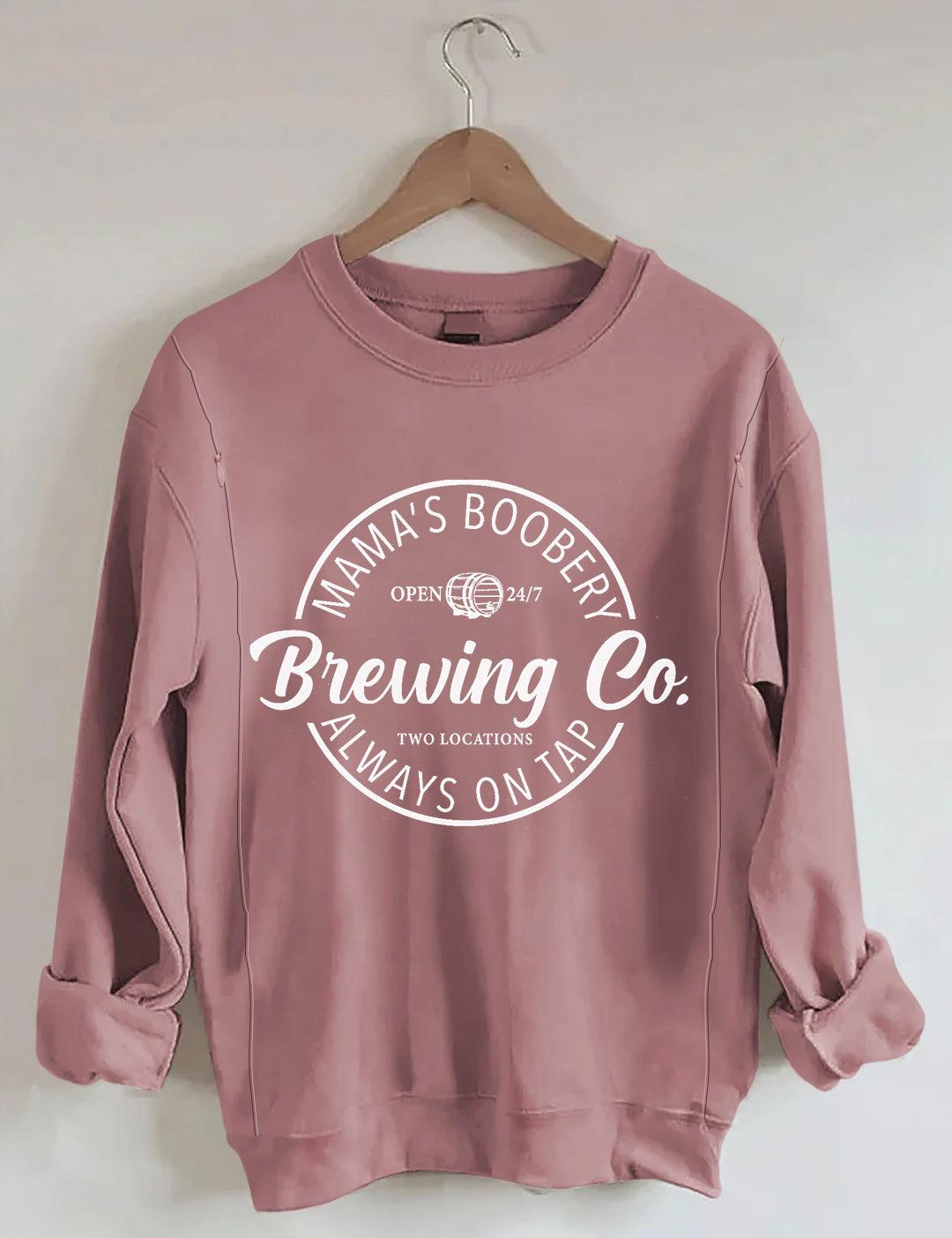 Mama's Boobery Zip Breastfeeding Sweatshirt-LullabMommy