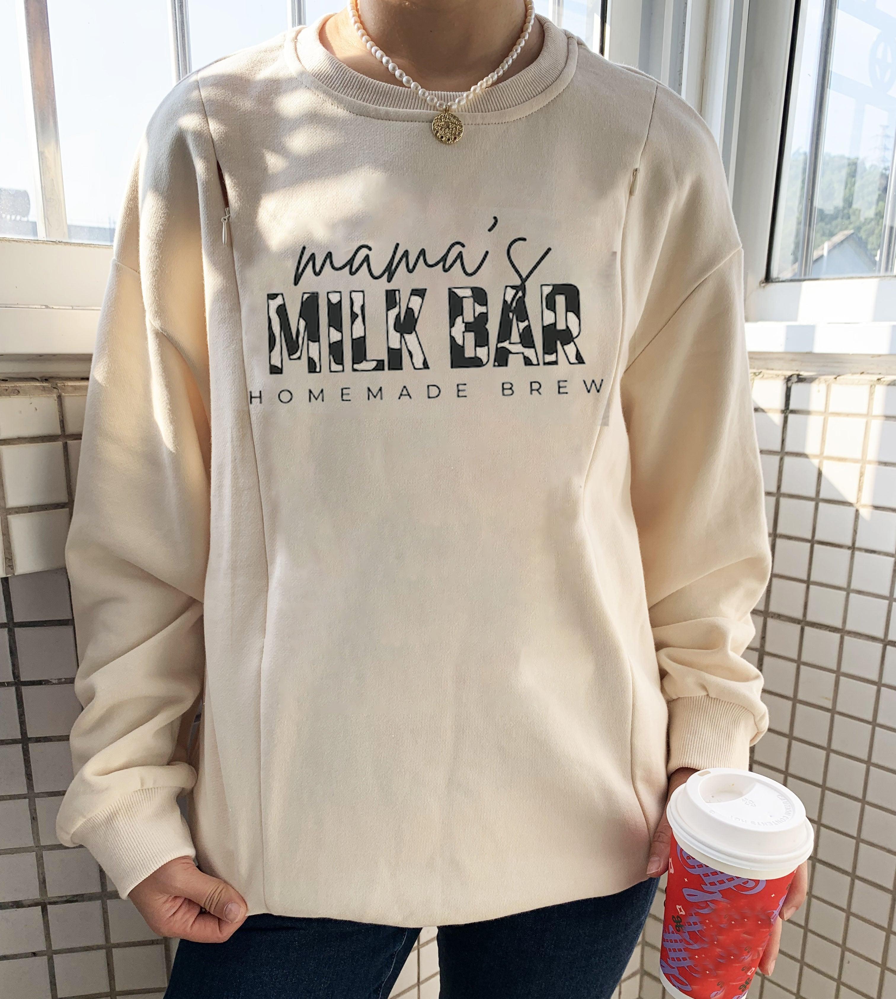 Mama’s Milk Bar Homemade Breastfeeding Sweatshirt-LullabMommy