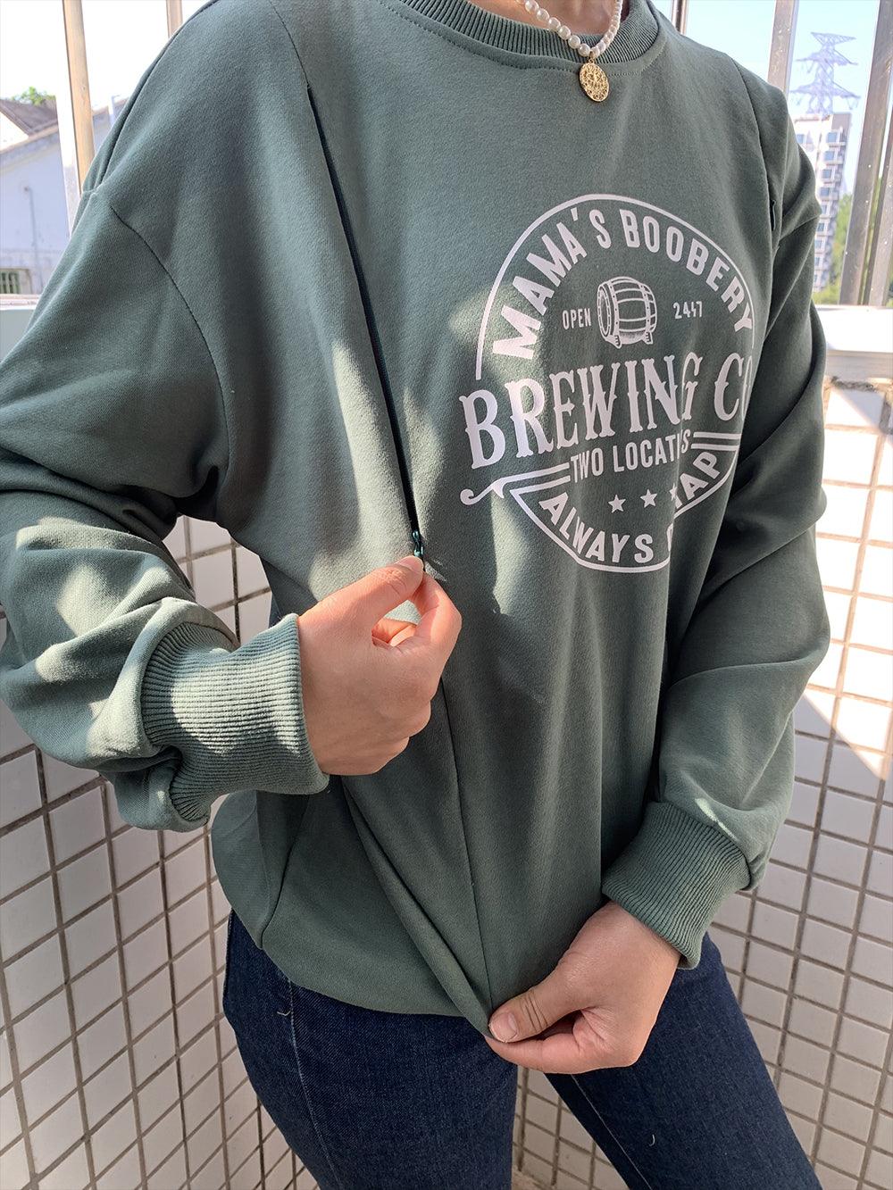 Mamas Boobery Crewneck Breastfeeding Sweatshirt-LullabMommy