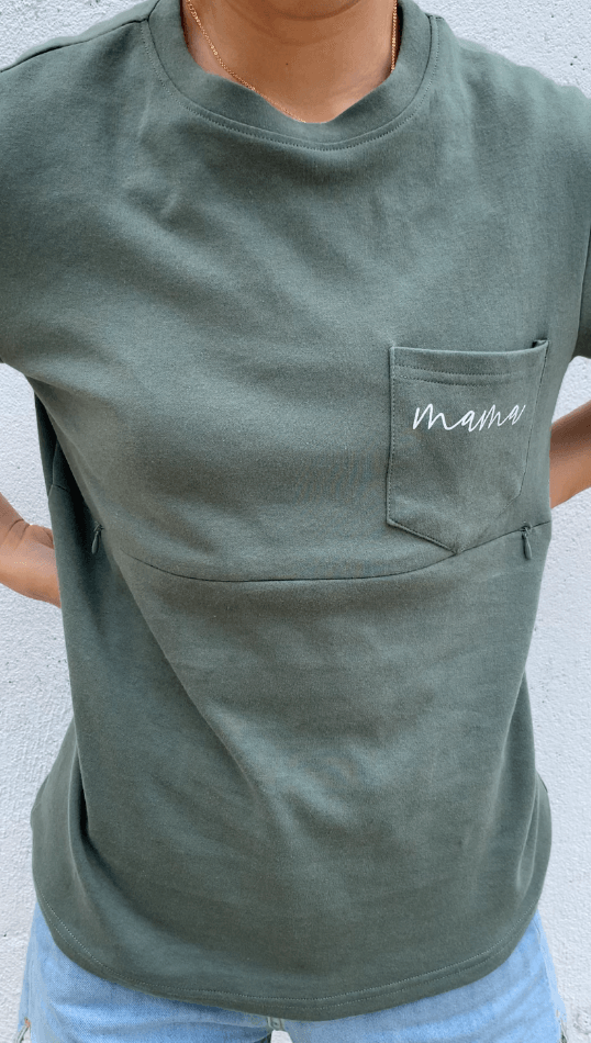 New Mama Nursing Zip T-shirt-LullabMommy