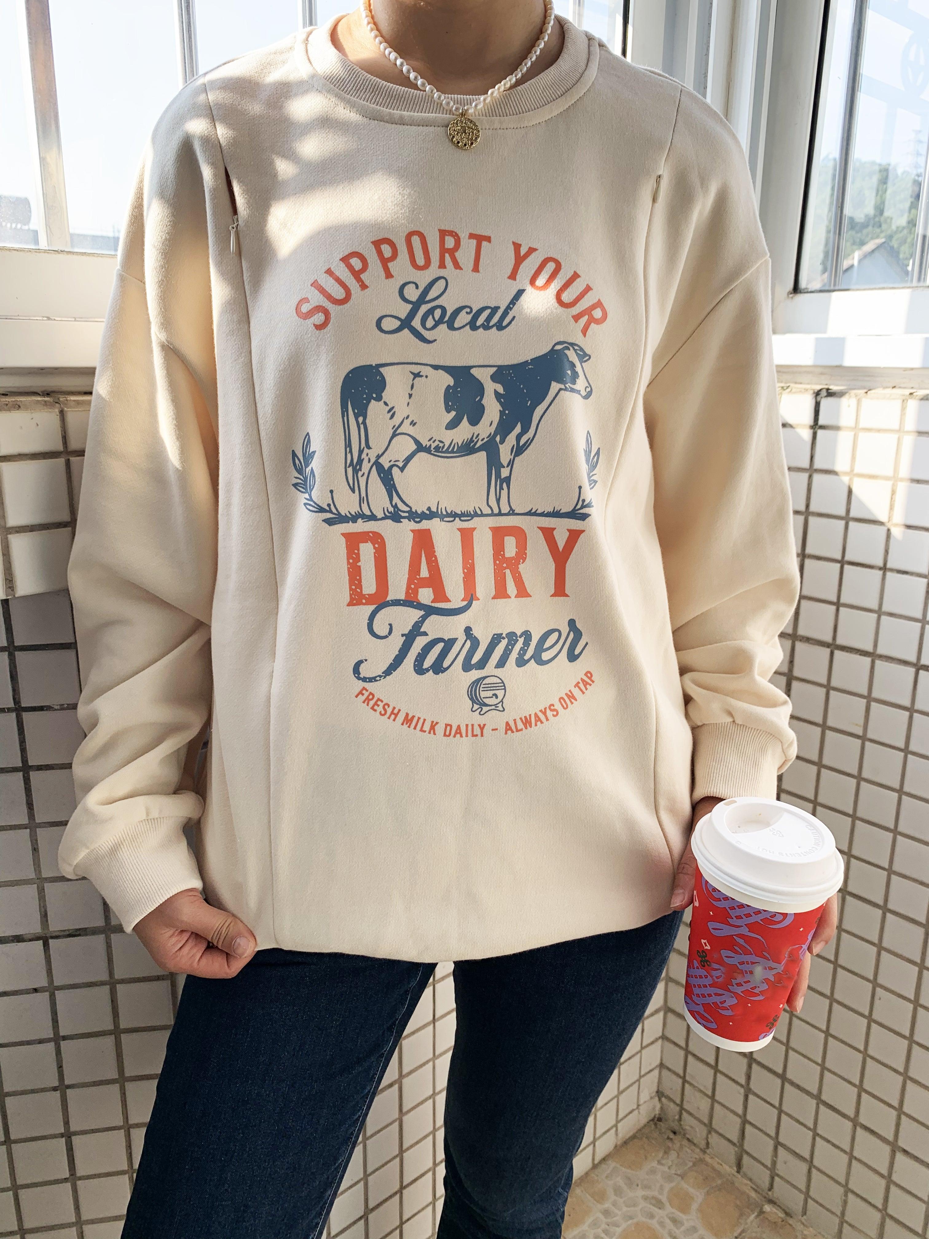 Support Your Local Farmer Breastfeeding Sweatshirt-LullabMommy