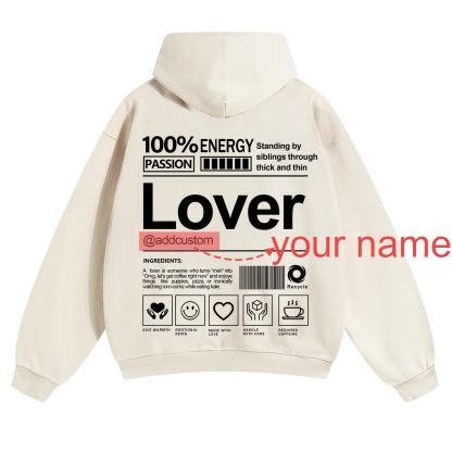 Lover Addcustom Solid Color Hoodie