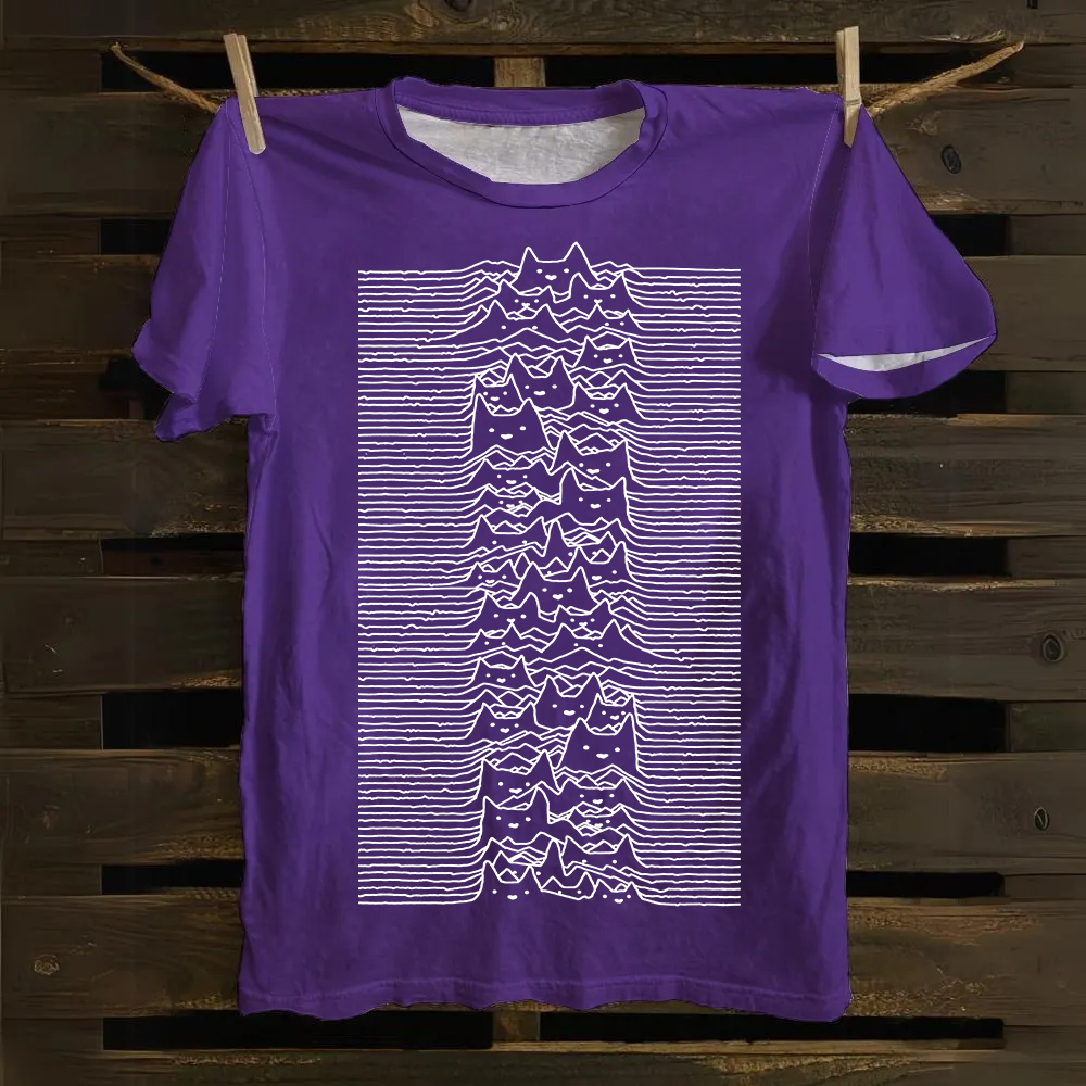 Unisex Vintage Joy division Cat Cotton T-Shirt