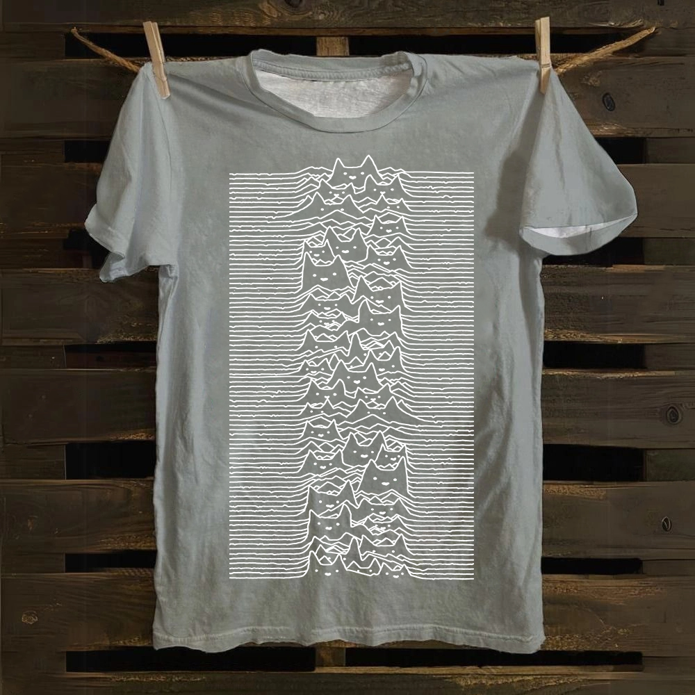 Unisex Vintage Joy division Cat Cotton T-Shirt