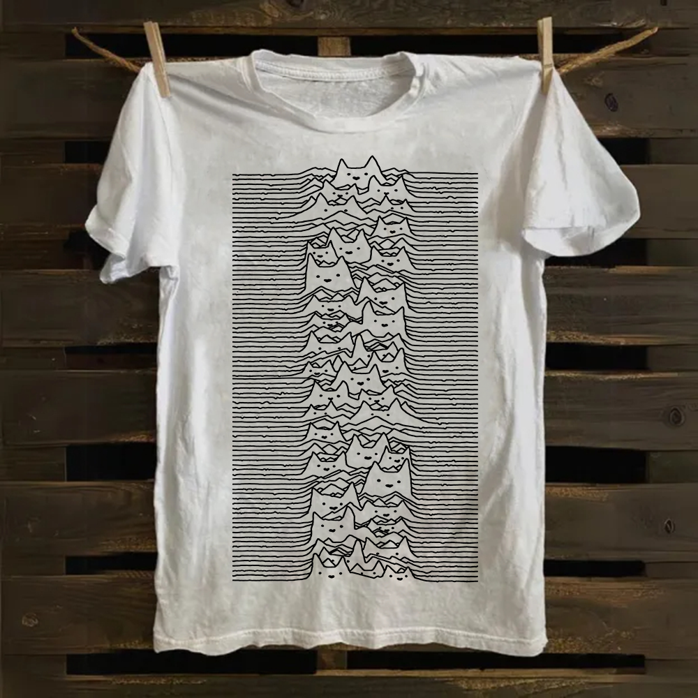 Unisex Vintage Joy division Cat Cotton T-Shirt