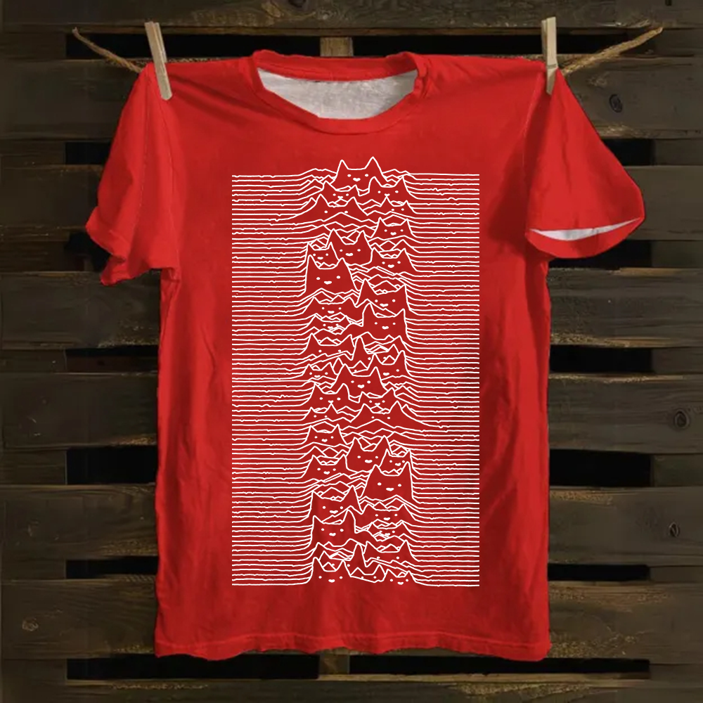 Unisex Vintage Joy division Cat Cotton T-Shirt
