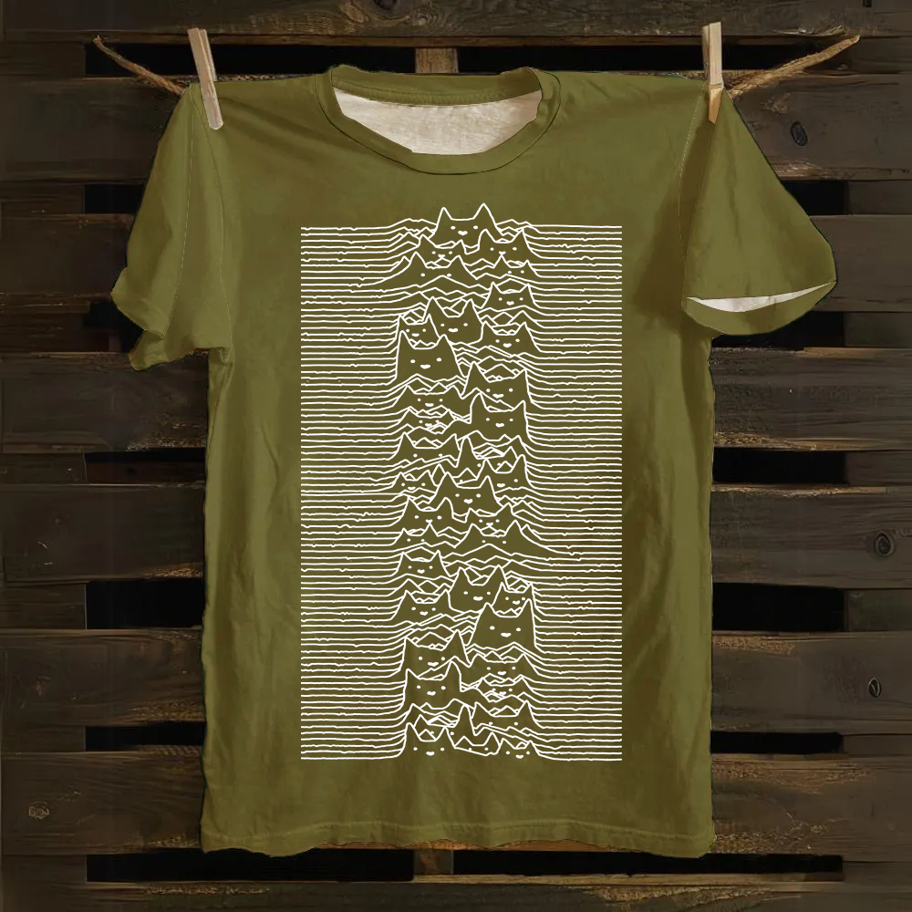 Unisex Vintage Joy division Cat Cotton T-Shirt
