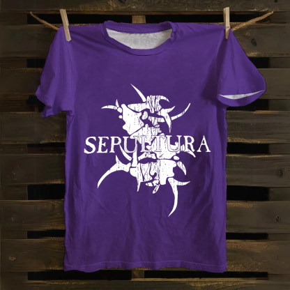 Unisex Vintage Sepultura Heavy Metal Band Cotton T-Shirt