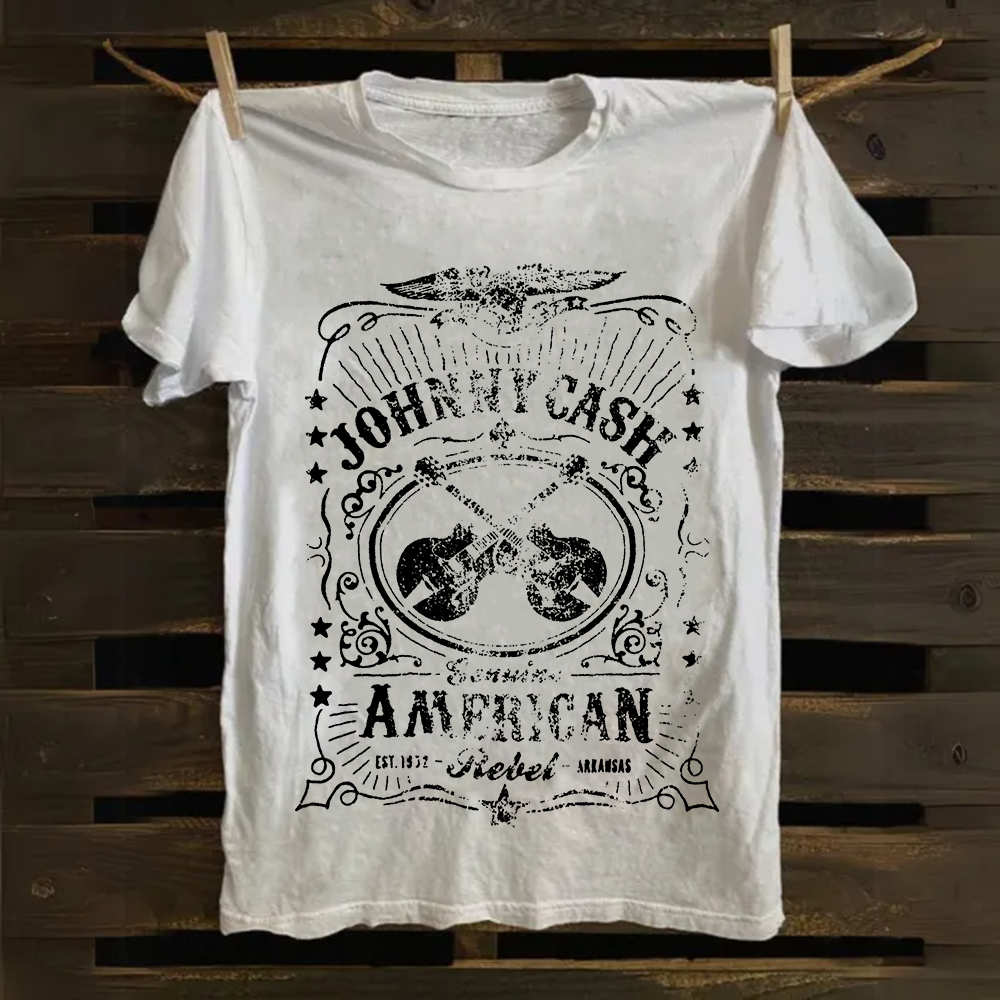 Unisex Vintage Johnny Cash Cotton T-Shirt