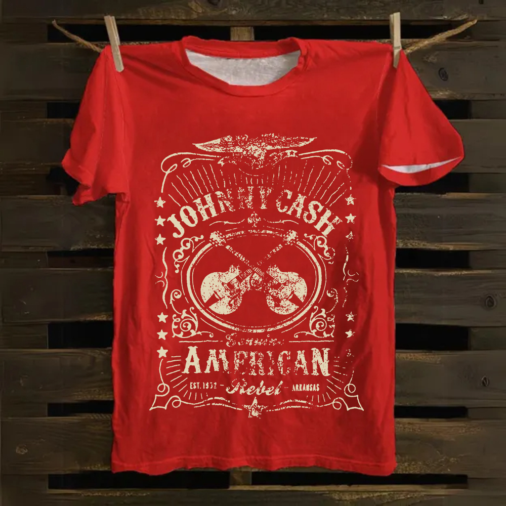 Unisex Vintage Johnny Cash Cotton T-Shirt