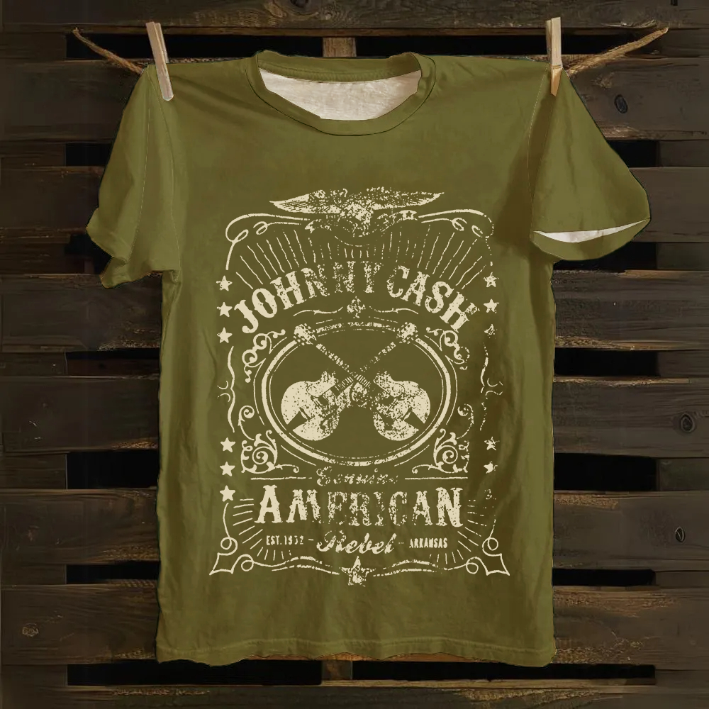 Unisex Vintage Johnny Cash Cotton T-Shirt