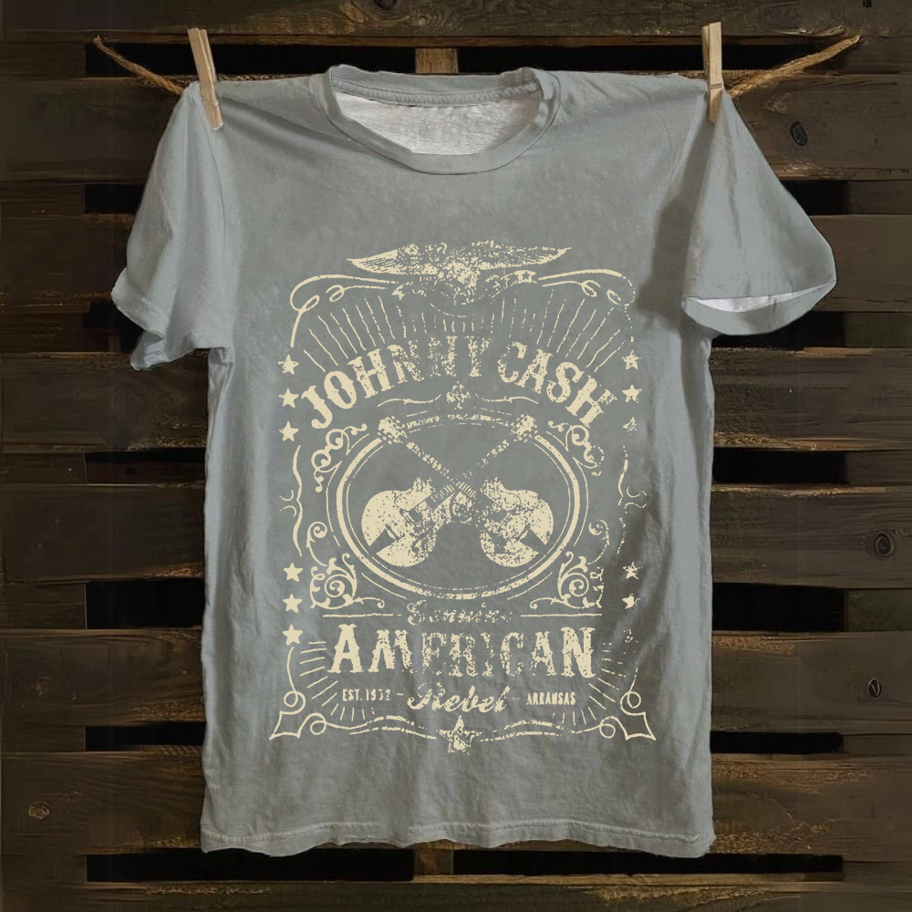 Unisex Vintage Johnny Cash Cotton T-Shirt