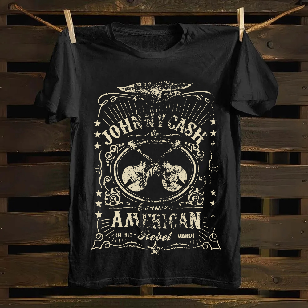 Unisex Vintage Johnny Cash Cotton T-Shirt
