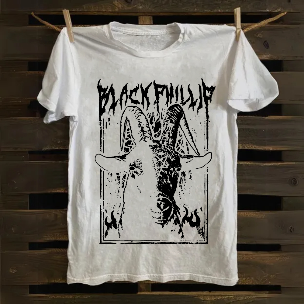 Unisex Vintage The Witch Black Phillip cotton T-Shirt