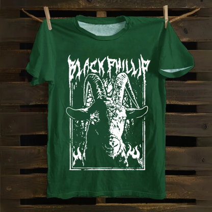 Unisex Vintage The Witch Black Phillip cotton T-Shirt
